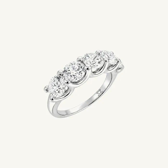 Кольцо-дорожка с камнем круглой огранки · 2 ct
