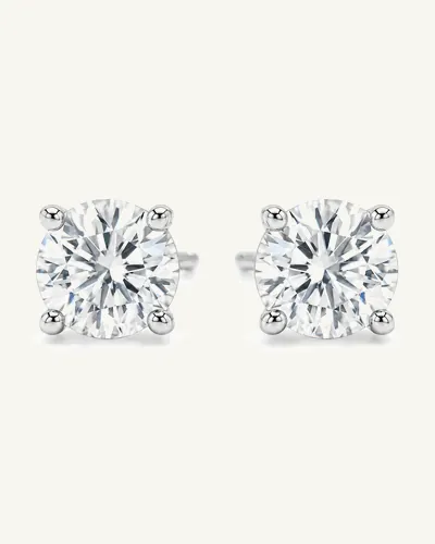 Круглые серьги с лабораторными бриллиантами — 1.5–4 ct на пару