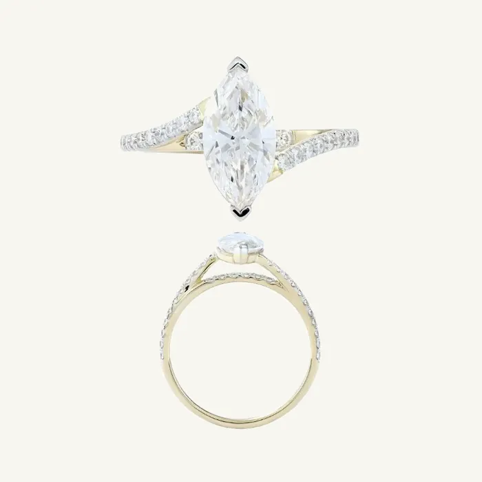 טבעת סוליטר | בשיבוץ אבן מרקיזה | 1.8 CT