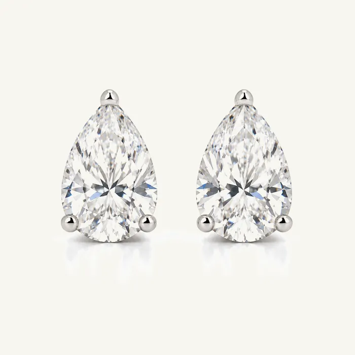 Серьги с лабораторными бриллиантами «груша» — 1.5–4 ct на пару