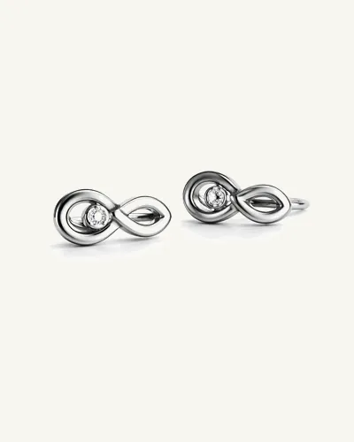 Серьги Infinity с цирконом