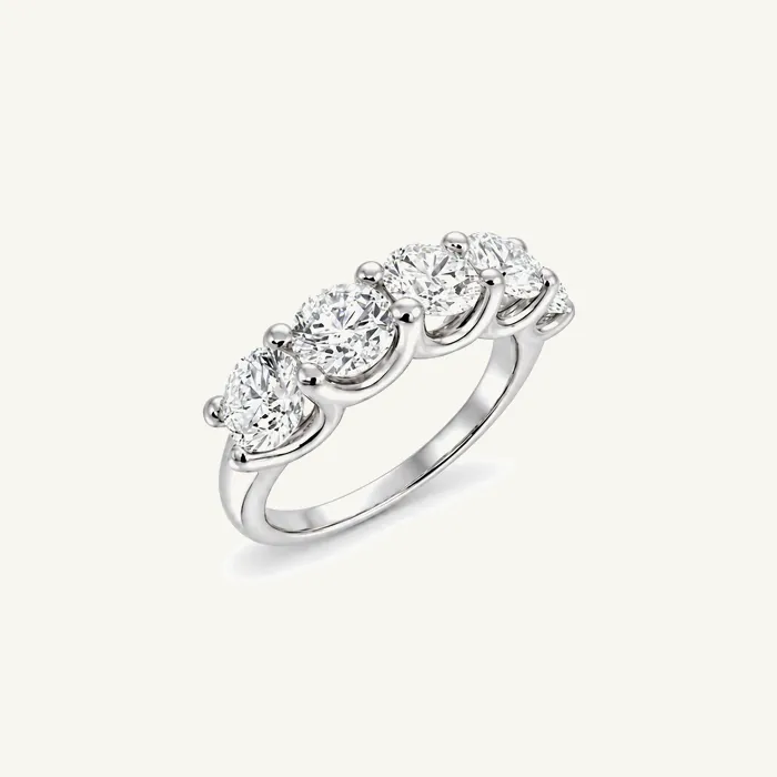 Кольцо-дорожка с камнем круглой огранки · 2 ct — фото 3