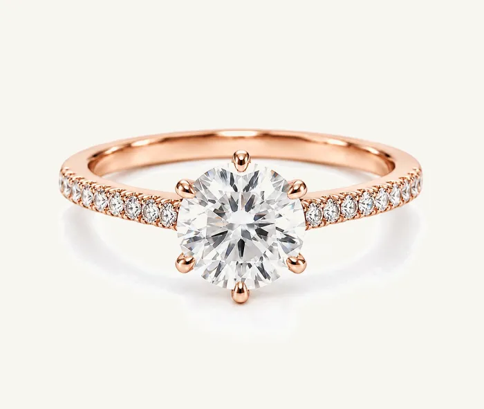 Классическое кольцо-солитер с лабораторным бриллиантом — 1.5 ct