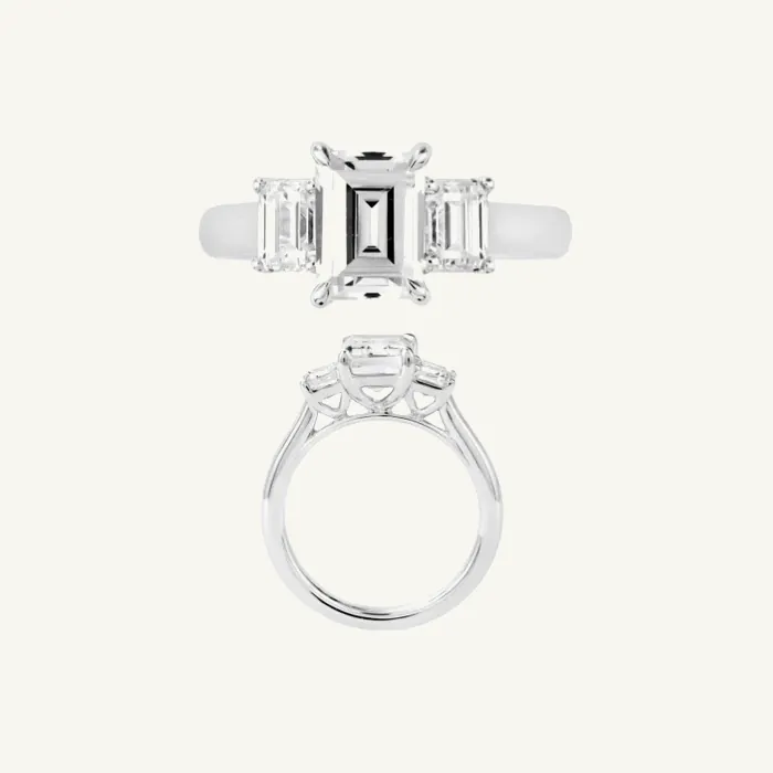 טבעת סוליטר | בשיבוץ אבן אמרלד | 3.06 CT