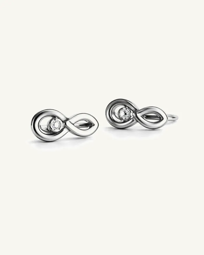 Серьги Infinity с цирконом