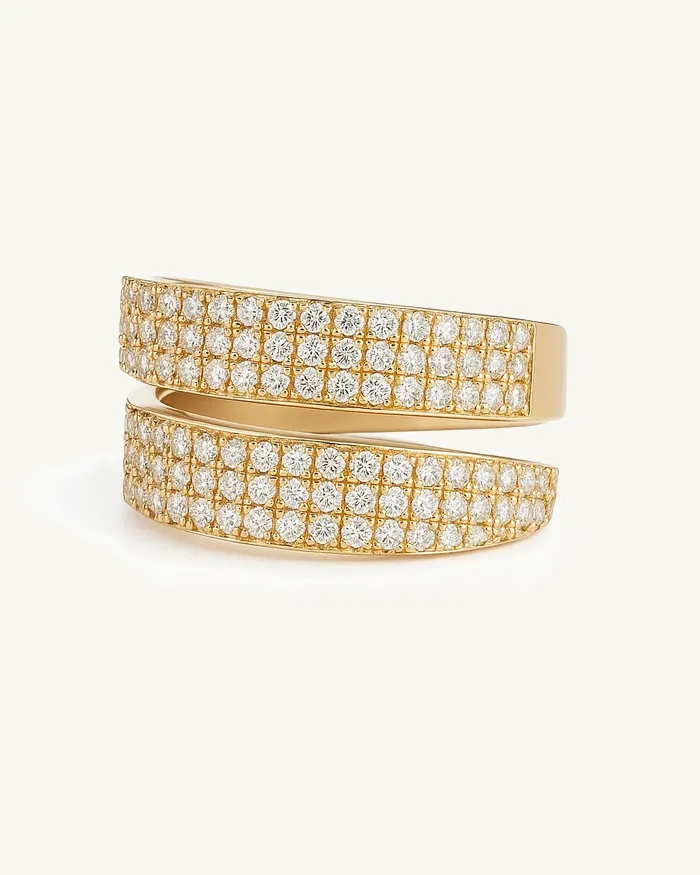 Spiral Pavé Ring