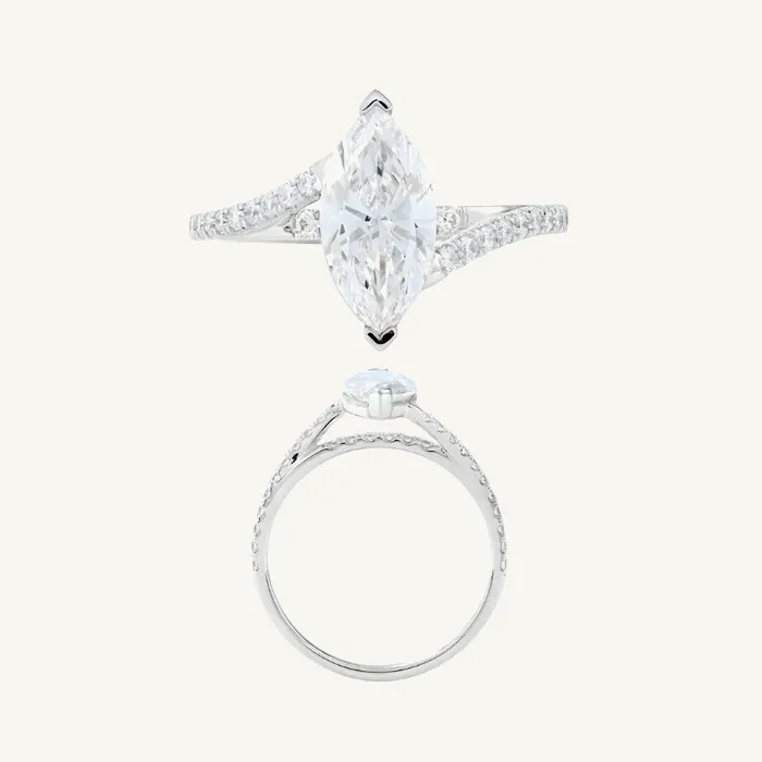 טבעת סוליטר | בשיבוץ אבן מרקיזה | 1.8 CT