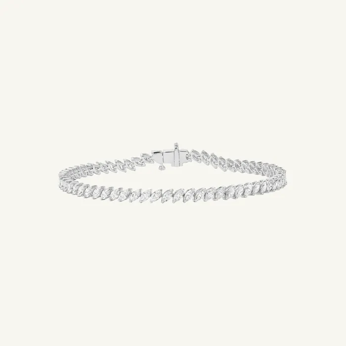 Теннисный браслет с камнем огранки «маркиз» · 4.50 ct
