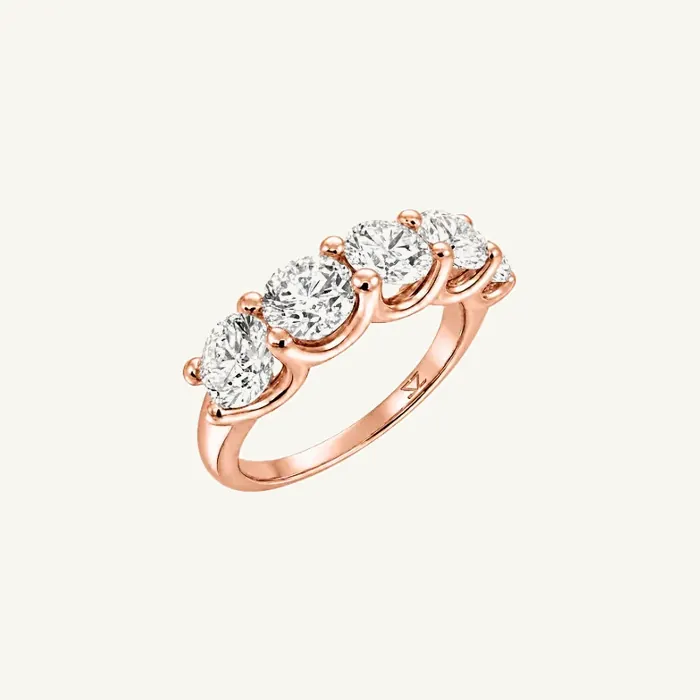 Кольцо-дорожка с камнем круглой огранки · 2 ct