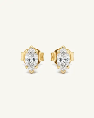 Серьги-гвоздики «маркиз» 0.25 ct с каждой стороны