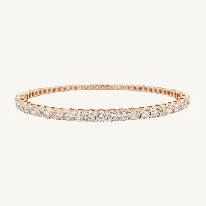 צמיד קשיח | בשיבוץ אבן עגולה | 6 CT