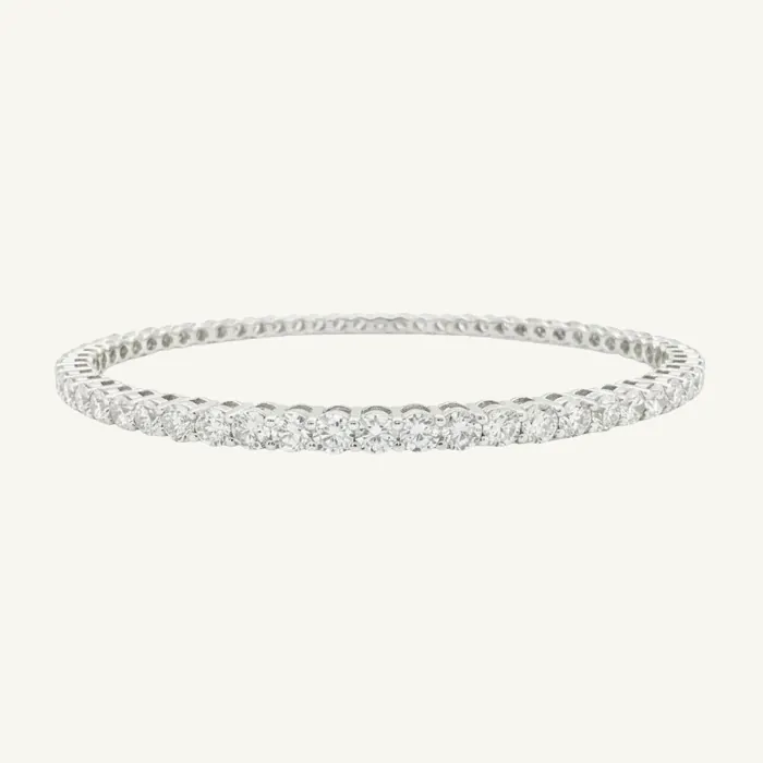 צמיד קשיח | בשיבוץ אבן עגולה | 6 CT
