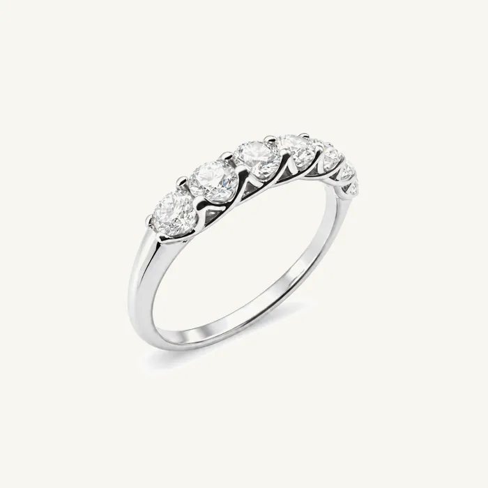 Row Ring with 7 Round Stones · 0.84 ct — photo 3