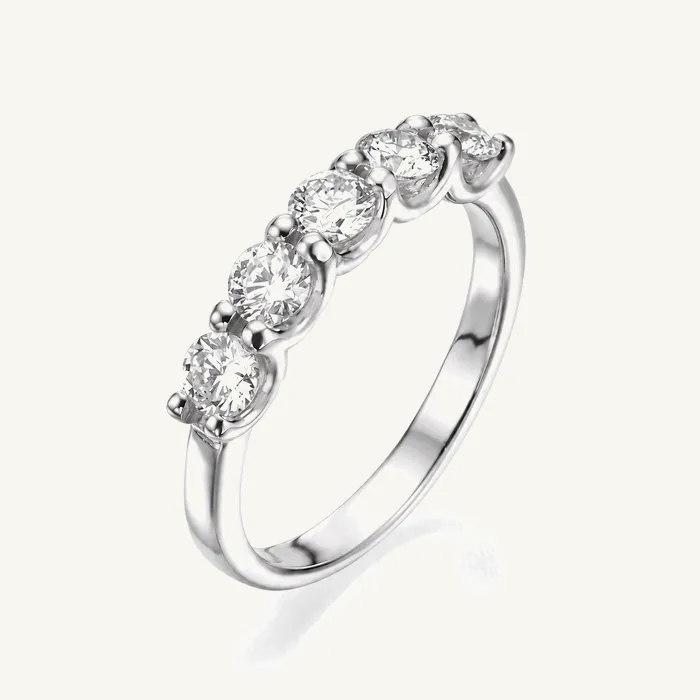 Кольцо-дорожка из пяти лабораторных бриллиантов — 1 ct — фото 3