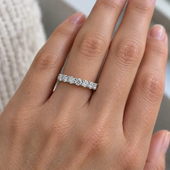 Кольцо-дорожка из семи камней, всего 0.7 ct — фото 4