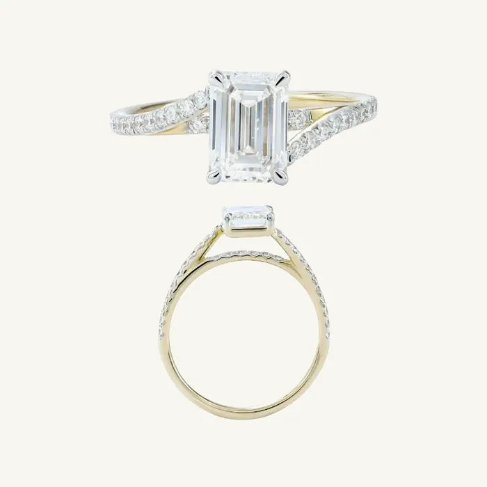 טבעת סוליטר | בשיבוץ אבן אמרלד | 1.8 CT