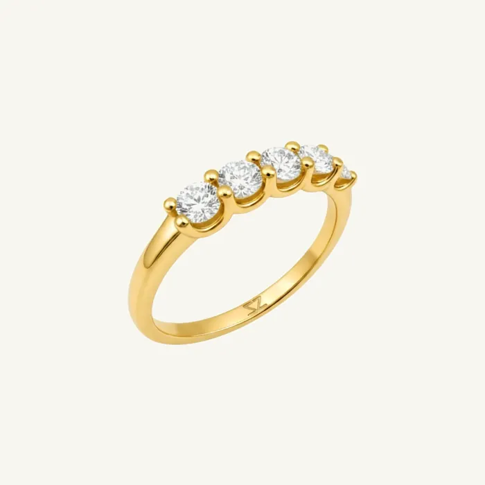 Кольцо-дорожка с камнем круглой огранки · 0.57 ct