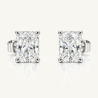 Серьги с лабораторными бриллиантами «радиант» — 1.5–4 ct на пару