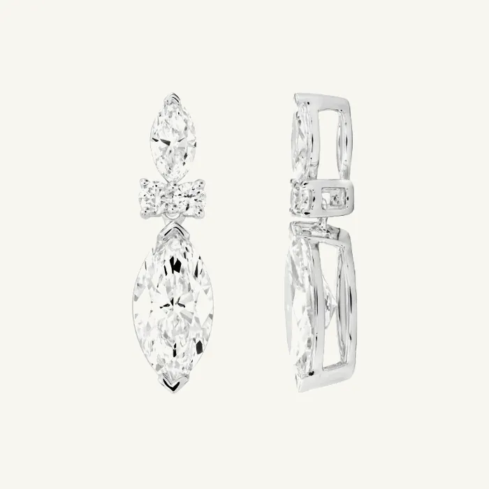תליון יהלומים | בשיבוץ אבן מרקיזה | 1.28 CT