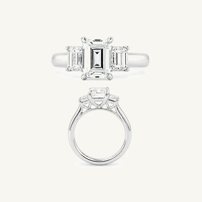 טבעת סוליטר | בשיבוץ אבן אמרלד | 3.06 CT — תמונת סטודיו