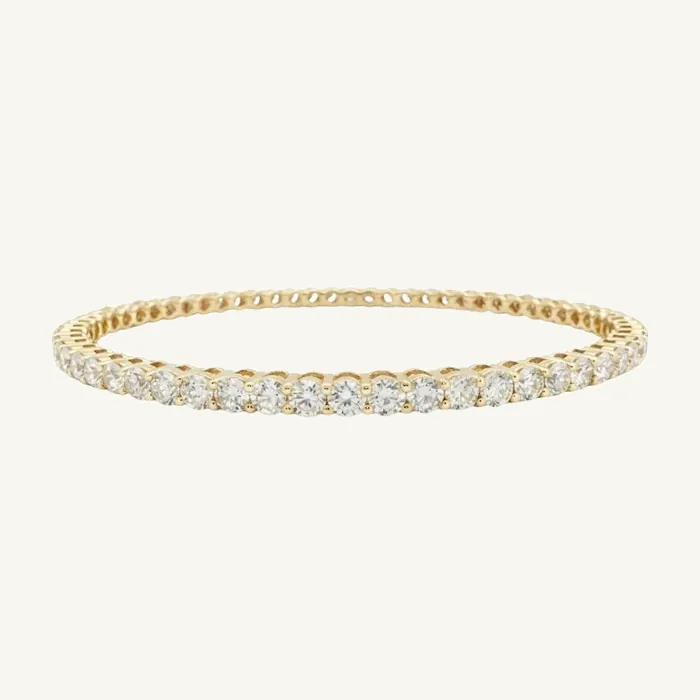 צמיד קשיח | בשיבוץ אבן עגולה | 6 CT