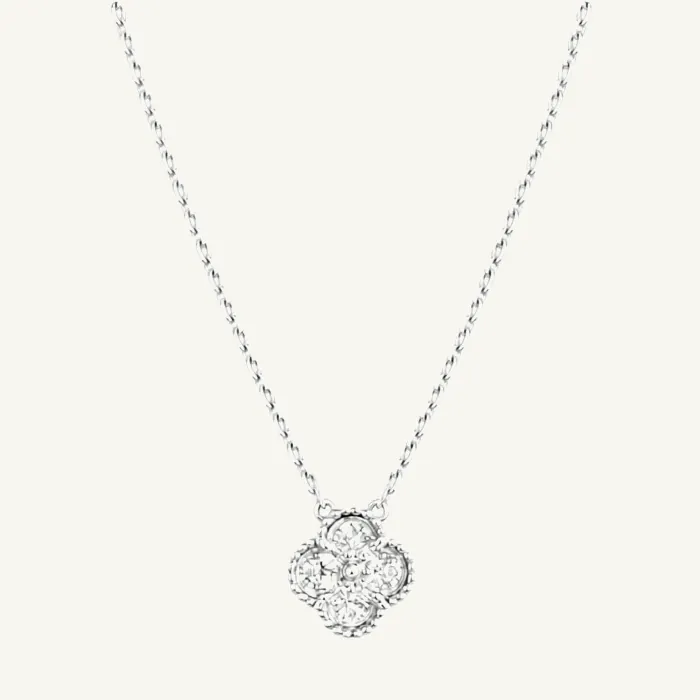 שרשרת תליון | בשיבוץ אבנים עגולות | 0.24 CT