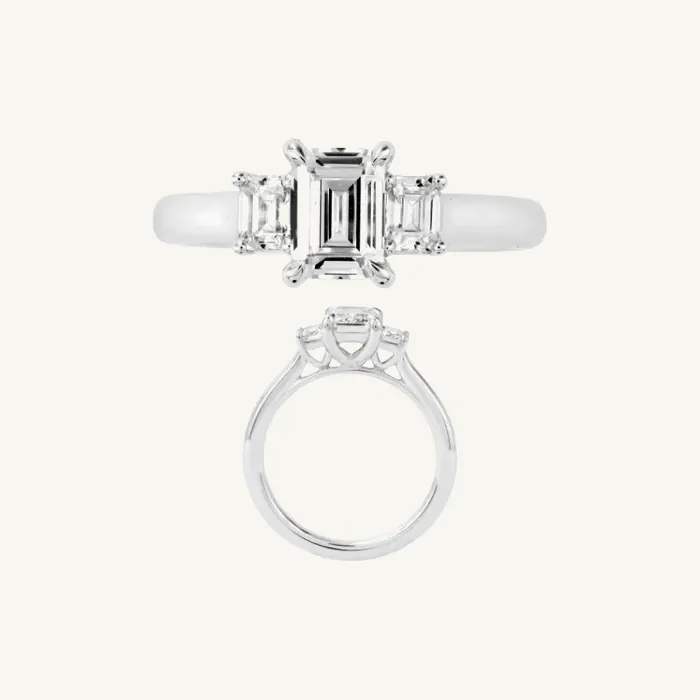 טבעת סוליטר | בשיבוץ אבן אמרלד | 1.53 CT