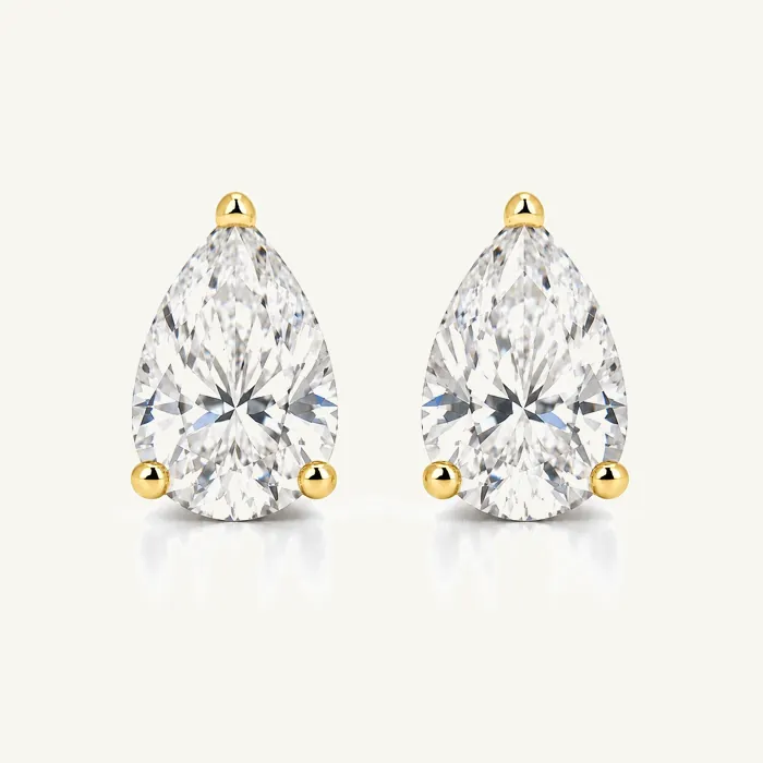 Серьги с лабораторными бриллиантами «груша» — 1.5–4 ct на пару — фото 3