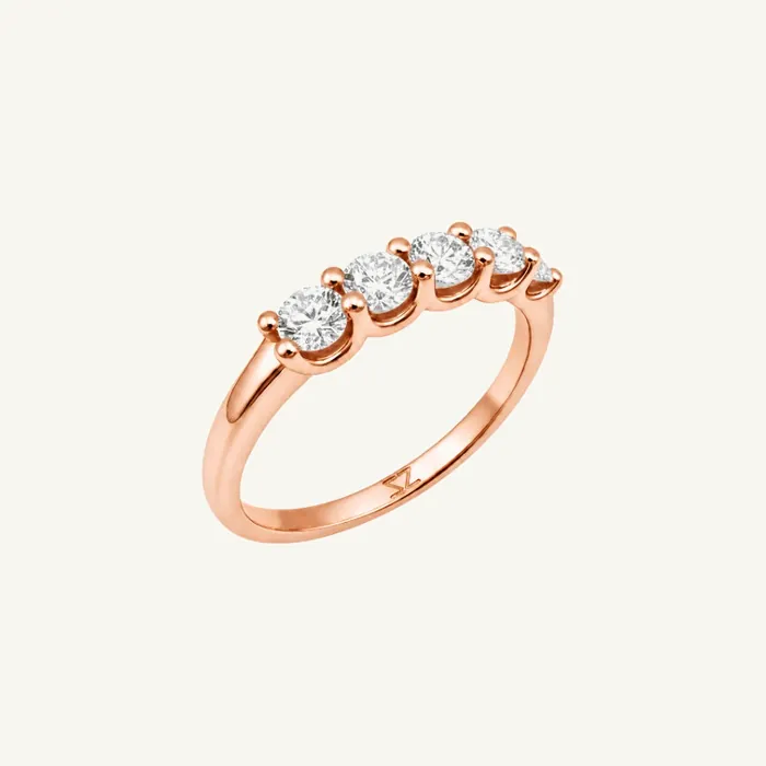 Кольцо-дорожка с камнем круглой огранки · 0.57 ct
