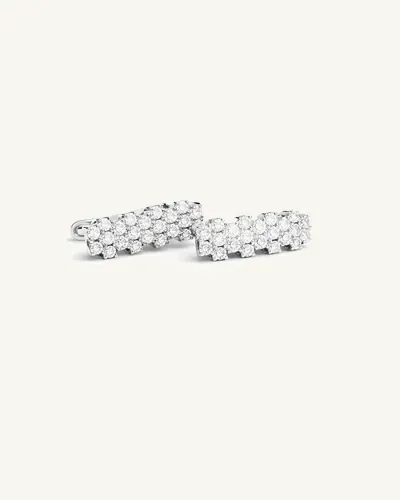 أقراط حلقية مستطيلة مرصّعة