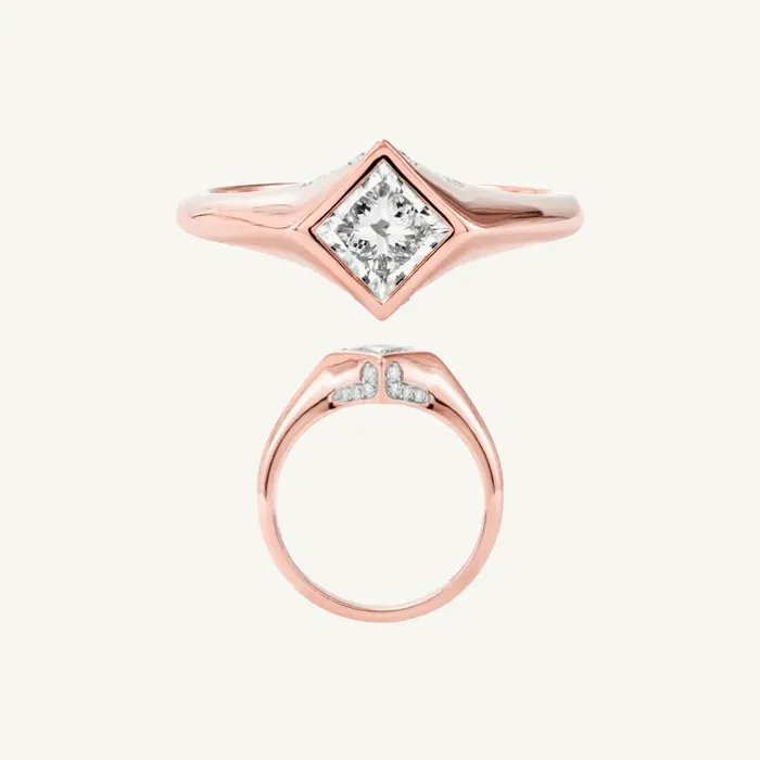 טבעת סוליטר | בשיבוץ אבן מרכזית פרינסס | 1.13 CT