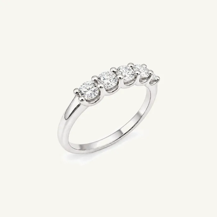 Кольцо-дорожка с камнем круглой огранки · 0.57 ct — фото 3