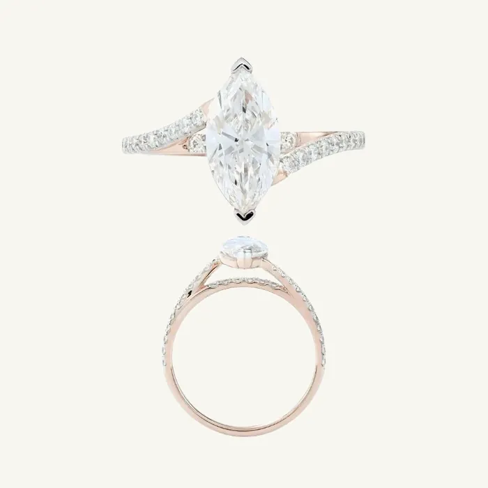 טבעת סוליטר | בשיבוץ אבן מרקיזה | 1.8 CT