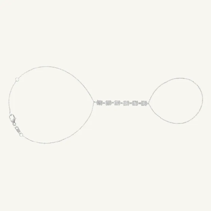 Jadi Hand Bracelet with Oval Stones · 1.96 ct