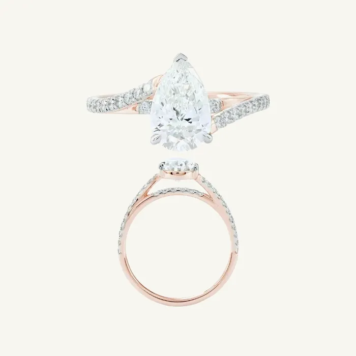 טבעת סוליטר | בשיבוץ אבן טיפה | 1.8 CT