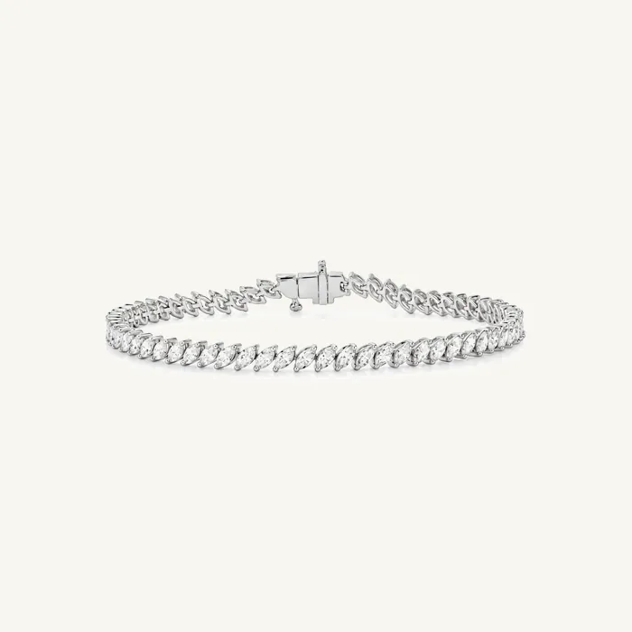 Теннисный браслет с камнем огранки «маркиз» · 4.50 ct